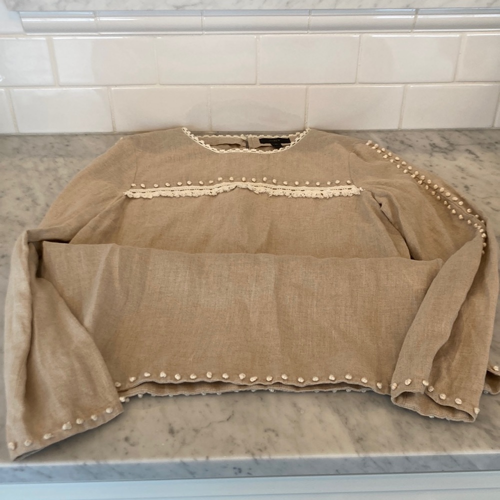 J Cree Linen Blouse
